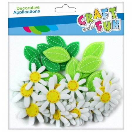 Accesorii art&craft - Sticker autoadeziv floarea soarelui/frunze