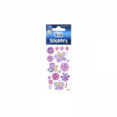 Produse art & craft-Lucru manual - Sticker fluturi colorati pentru copii,dimensiuni diferite,11-13 bucati/set