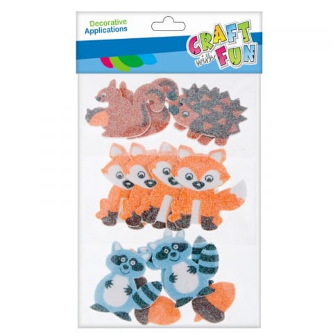 Abtibilduri,Autocolante si Stickere - Stickere autoadezive animale de padure hartie gumata,14 bucati/set