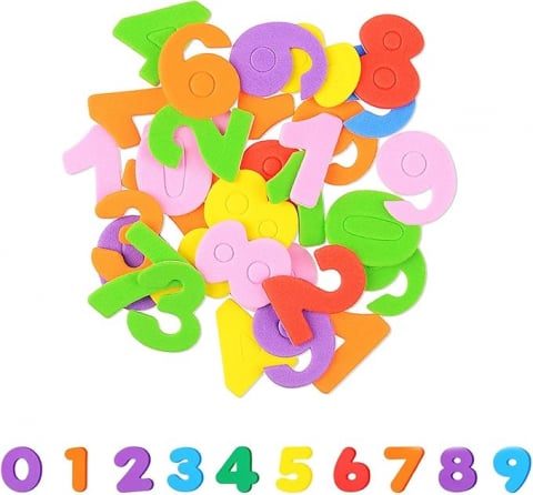 Produse art & craft-Lucru manual - Stickere autoadezive cifre colorate,hartie gumata,60 bucati/set