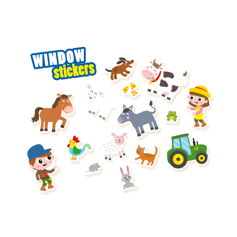Stickere autocolante pentru fereastra, tematica Ferma [2]