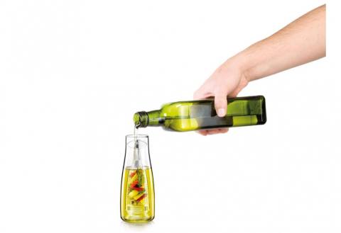Sticla pentru ulei cu infuzor pentru ierburi si gura anti-picurare,500 ml [5]