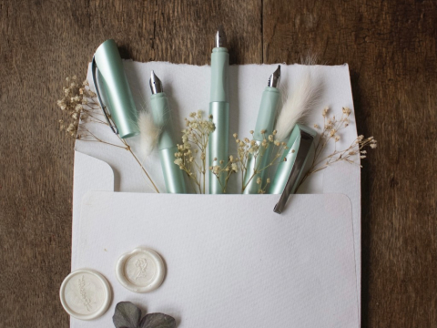 Stilou caligrafie Schneider Callissima, grosime scriere 1.8 mm, verde menta [3]