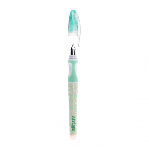 Stilou cu cerneala care se sterge+dispozitiv de curatare penita +2 rezerve cerneala, Waves [3]