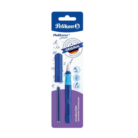 Stilou Pelikan Junior pentru incepatori, grip ergonomic, penita tip A,corp plastic, alimentare rezerve, diverse culori [1]