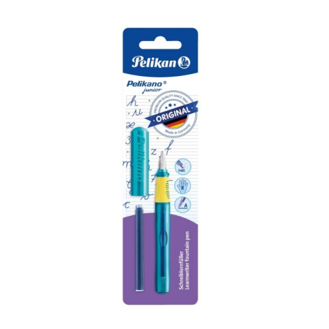 Stilou Pelikan Junior pentru incepatori, grip ergonomic, penita tip A,corp plastic, alimentare rezerve, diverse culori [3]