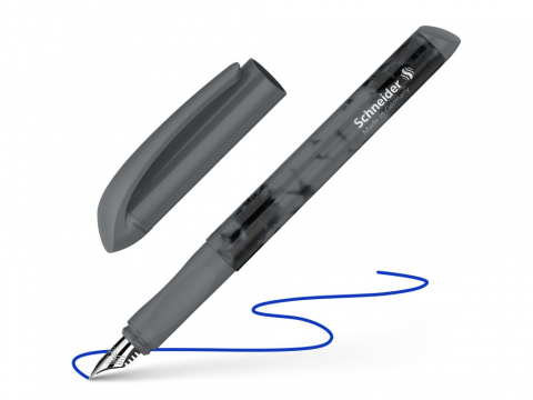 Papetarie & Birotica - Stilou Schneider pentru dreptaci si stangaci,gri inchis,model Easy 2025/2026