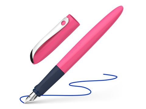 Stilouri - Stilou Schneider Wavy cu maner ergonomic,roz
