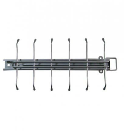 Articole Bucatarie - Suport Culisant pentru 12 Cești - Metal Gri, 29.2 x 14 x 2.6 cm