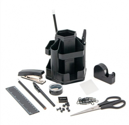 Papetarie & Birotica - Organizator echipat cu accesorii de birotica cu 10 compartimente