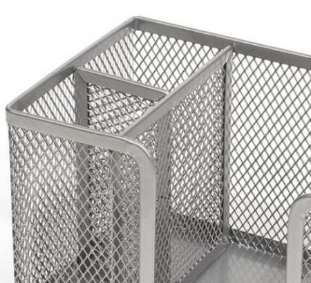 Suport metalic cu 3 compartimente pentru accesorii de birotica [3]