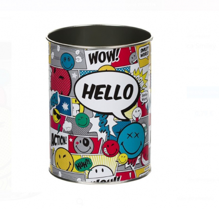 Papetarie & Birotica - Suport metalic Hello Smile pentru creioane si pixuri