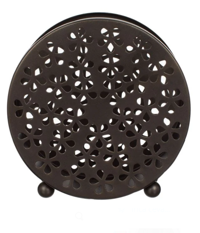Casa si gradina - Suport metalic spirala anti tantari bronz, model flori,15.5x7.5x15.5cm