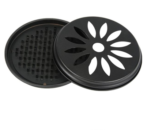 Suport metalic spirala anti tantari negru, model floare, Ø15x2 cm [1]