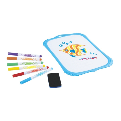 Tabla de scriere Keyroad , 2 fete alb+patratele, 6 markere, burete,22x28.8x1.8cm [1]
