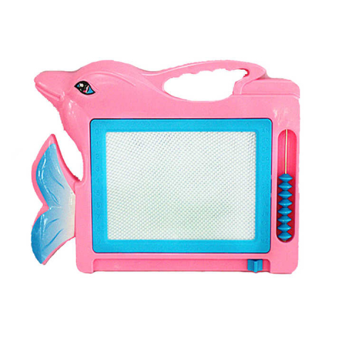 Papetarie & Birotica - Tabla delfin de desen cu creion inclus,plastic, 3 culori, 28x20 cm