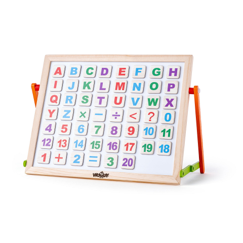 Papetarie & Birotica - Tablă magnetică de masă cu litere – 2 fețe, set educativ comple