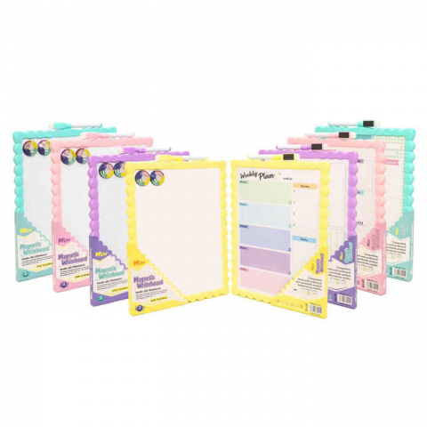 Papetarie & Birotica - Tabla magnetica de scris cu 2 fete, marker inclus,rama plastic,28x39.5 cm diverse culori