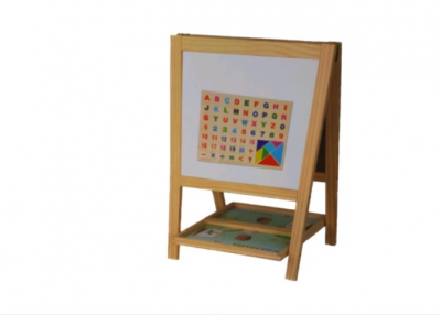 Jocuri si jucarii educative - Tabla magnetica pentru copii 2 in 1 cu suport pentru accesorii