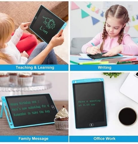 Tableta LCD de scris si desenat pentru copii,buton stergere,diverse culori, 28x19 cm [5]
