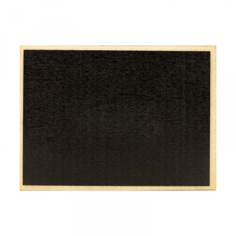 Tablita din lemn dreptunghiulara cu carlig de prindere,negru,14x11 cm [2]