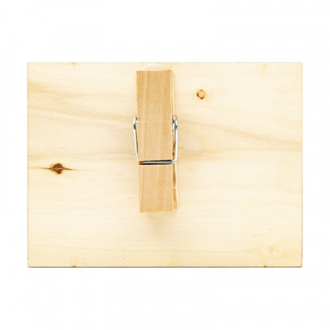 Tablita din lemn dreptunghiulara cu carlig de prindere,negru,14x11 cm [1]