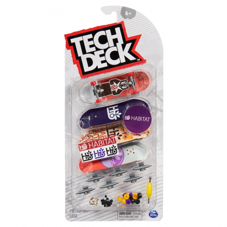 Jocuri si articole copii - Tech deck pachet 4 piese fingerboard habitat 9.6cm