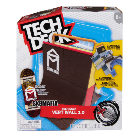 Jocuri si articole copii - TECH DECK X-CONNECT PACHET SK8MAFIA VERT WALL 2.0