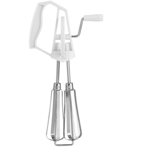 Ustensile de bucatarie - Tel manual rotativ pentru amestecat, inox, 25.5x13 cm