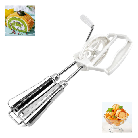 Tel manual rotativ pentru amestecat, inox, 25.5x13 cm [4]