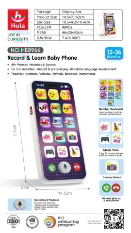 TELEFON MOBIL INTERACTIV BEBE INREGISTREAZA SI INVATA [5]