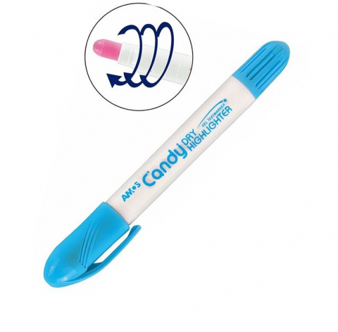 Papetarie & Birotica - Textmarker uscat pentru evidentiere notite,varf durabil,bleu pastel
