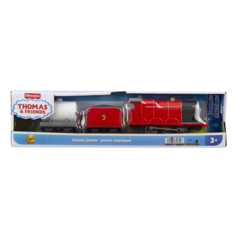 Jocuri de Rol - THOMAS LOCOMOTIVA MOTORIZATA CLASIC JAMES CU 2 VAGOANE