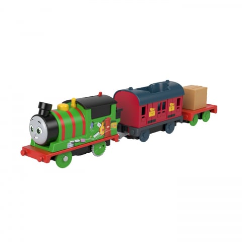 THOMAS LOCOMOTIVA MOTORIZATA POSTASUL PERCY CU 2 VAGOANE [1]