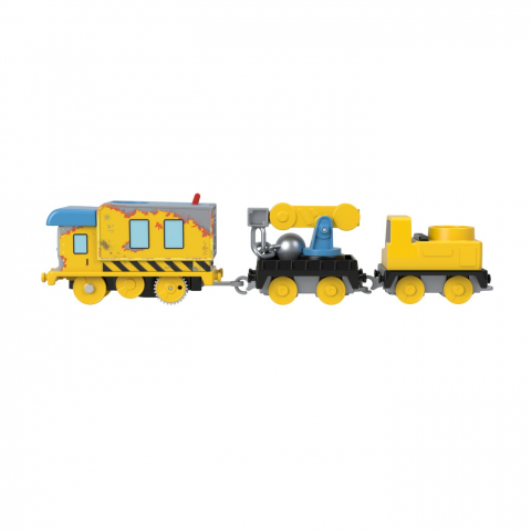 THOMAS LOCOMOTIVA MOTORIZATA WRECK N ROLL MACARAUA CARLY CU 2 VAGOANE [5]