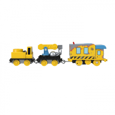 THOMAS LOCOMOTIVA MOTORIZATA WRECK N ROLL MACARAUA CARLY CU 2 VAGOANE [6]