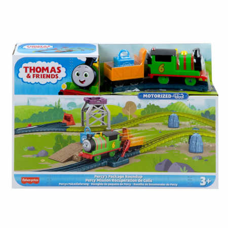 Masinute, Motociclete, Elicoptere, Avioane & Trenulete - Thomas Set de Joaca cu Locomotiva Percy Motorizata 