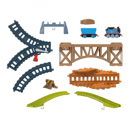 Thomas set de joaca cu locomotiva push along thomas si accesorii [1]