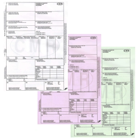 Papetarie & Birotica - Tipizat CMR A4, portret, 3 exemplare, carnet 50 seturi, pentru transport marfă