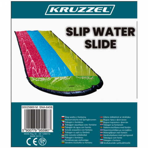 Topogan cu pulverizare apa pentru exterior,3 benzi alunecare,sarcina maxima 150 kg, 3 saltele gonflabile, 475 x 202 cm [7]