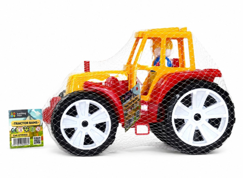 Jocuri si articole copii - TRACTOR BAMS 0 PORTOCALIU ROSU