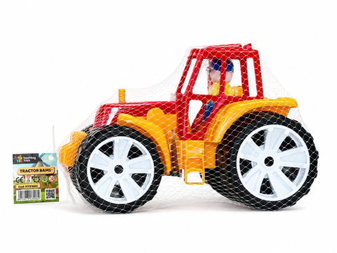 Jocuri si articole copii - TRACTOR BAMS 0 ROSU PORTOCALIU