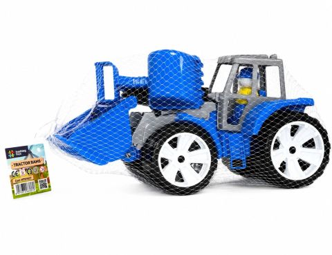 Jocuri si articole copii - TRACTOR BAMS 2 CU 2 CUPE ALBASTRU GRI