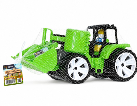Jocuri si articole copii - TRACTOR BAMS 2 CU 2 CUPE NEGRU VERDE