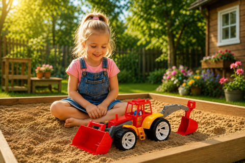 TRACTOR BAMS 2 CU 2 CUPE ROSU PORTOCALIU [2]