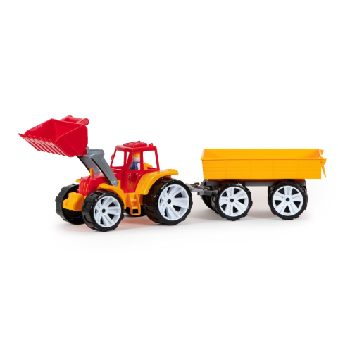 TRACTOR BAMS 4 CU REMORCA ROSU PORTOCALIU [4]