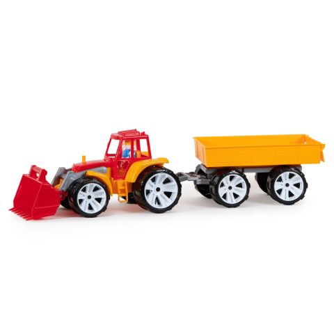TRACTOR BAMS 4 CU REMORCA ROSU PORTOCALIU [1]