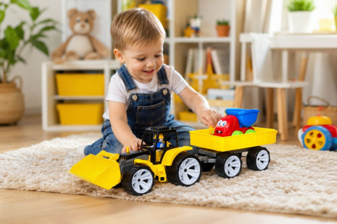 TRACTOR BAMS FATA ZAMBITOARE NEGRU GALBEN [2]