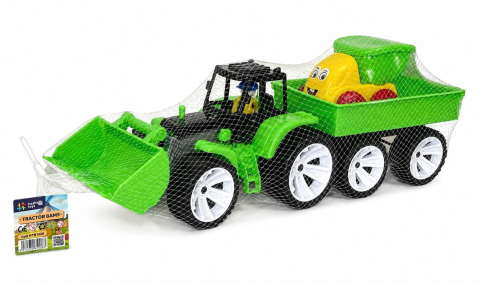 Jocuri si articole copii - TRACTOR BAMS FATA ZAMBITOARE NEGRU VERDE