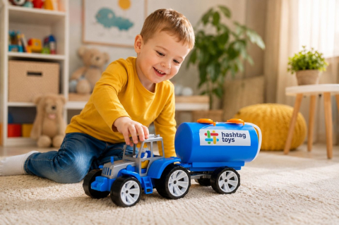 TRACTOR CU CISTERNA ALBASTRI GRI [2]